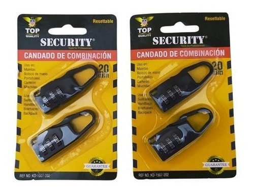 Candado De Combinación 20mm Security 2 Pack