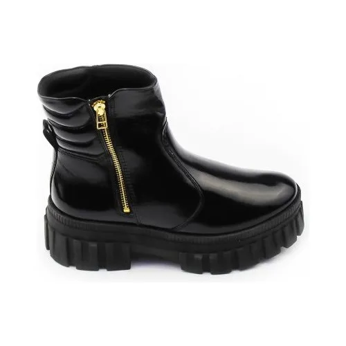 Bota Cuturno Ramarim Z per Salto Tratorado Fem Preta Verniz