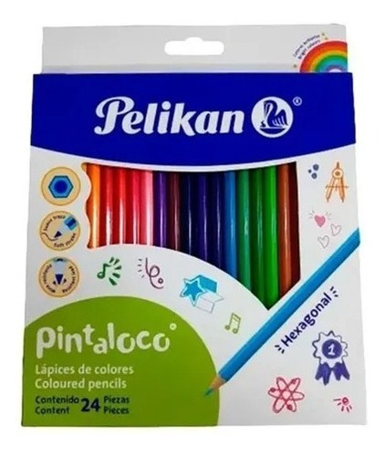 Lapices Pelikan Pinturitas  Pintaloco En Estuche X24 Colores