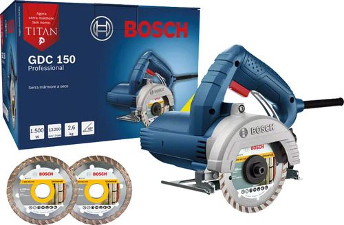 Sierra para mármol Bosch Titan 1500 W Gdc 150 con 2 discos, 220 V