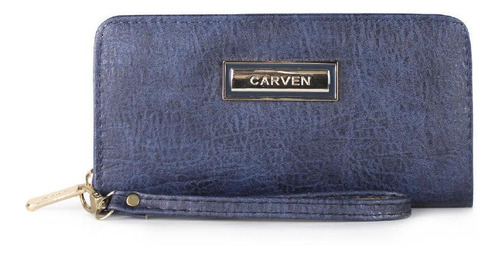 Billetera Para Mujer Carven Billetera Camelia Azul Azul 