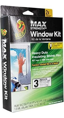 Duck Max Strength Heavy Duty Película Aislante Ventana Kit, 