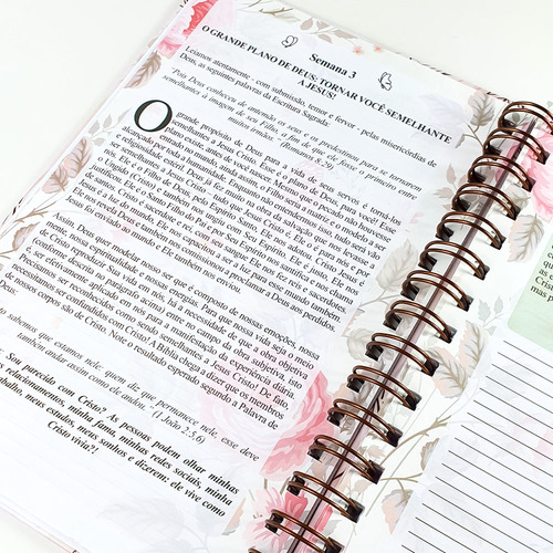 Bíblia Devocional Garotas Minha História Nvt Roxa E Caderno Anotação Feminino