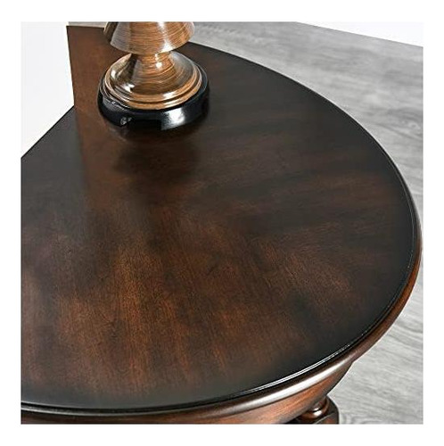 Moderion Oval Table Con Cajón, Mesa Lateral De Sofá De Con X