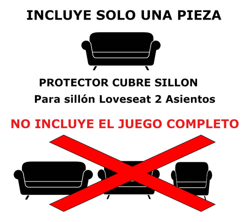 Protector Cubre Sala Gris Sillón Loveseat 2 Plazas Nuevo