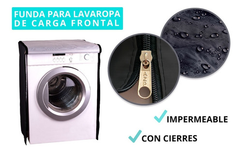 Imagen 6 de 8 de Funda De Lavarropas Carga Frontal Impermeable C/ Cierre