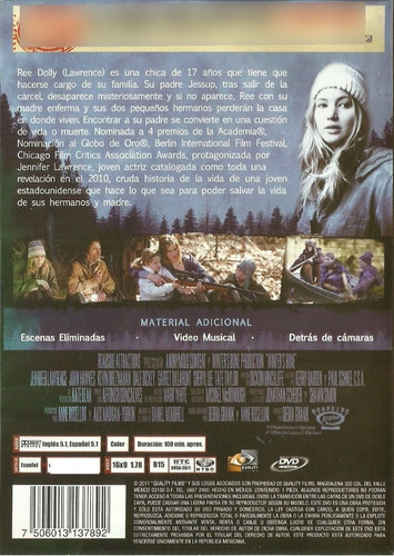 Invierno Profundo | Dvd Jennifer Lawrence Película Nueva