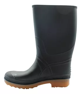 Bota Plástico Lluvia Jardineria Impermeable Hombre Negro