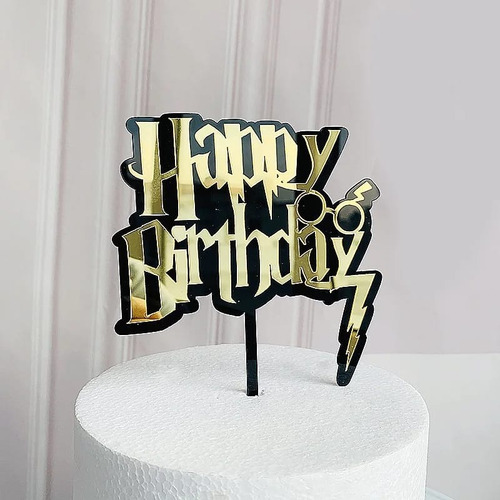 Letrero Para Pastel Harry Potter Cake Topper Happy Birthday