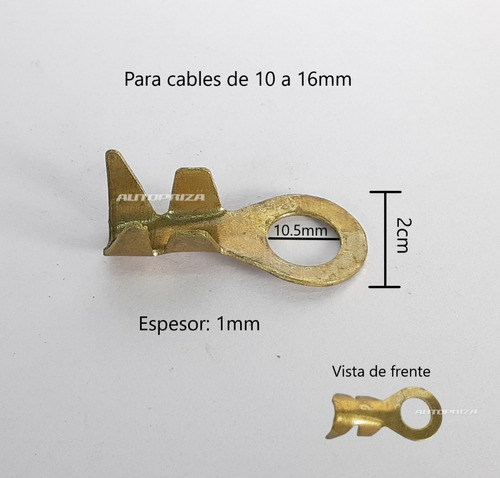 Terminal Ojal P/ Cables De 8 Y 6 Ga / 10mm, 12mm Y 16mm