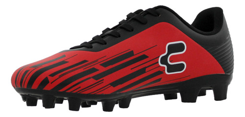 Tenis Hombre Fútbol Charly 1086194 Tachones Negro / Rojo