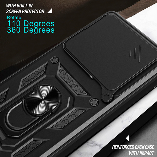 Funda Para Xiaomi Poco F7 Ultra F7 Pro, Cámara Deslizante, Anillo De Protección, Soporte, A Prueba De Golpes, Cubierta Trasera Para Poco F7 Pro Capa
