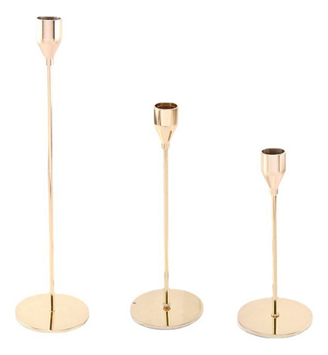 Candelabros Cónico, Juego De 3 Portavelas Para Decoración