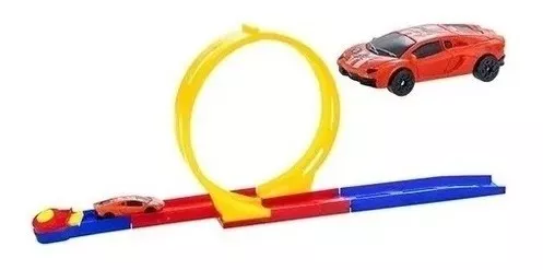 Pista Corrida Carrinho Brinquedo Infantil Looping 360 + 1 Moto