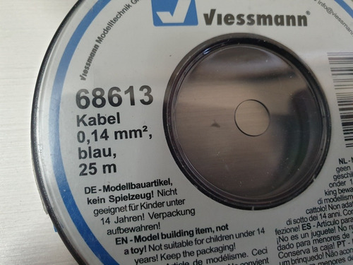 Cable Para Maquetas Viessmann 68613 Azul 25 M, 0,14 Mm