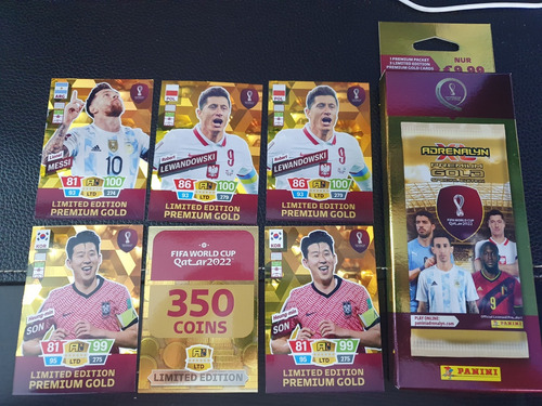 Tarjetas Adrenalyn Limited Gold Qatar 2022