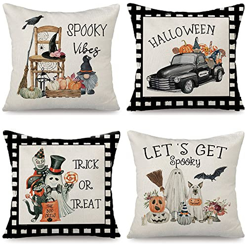 Cubiertas De Almohada De Halloween De Bontalc 18x18 Hlljg