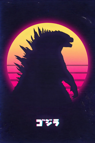 Póster Godzilla Autoadhesivo 100x70cm#1116