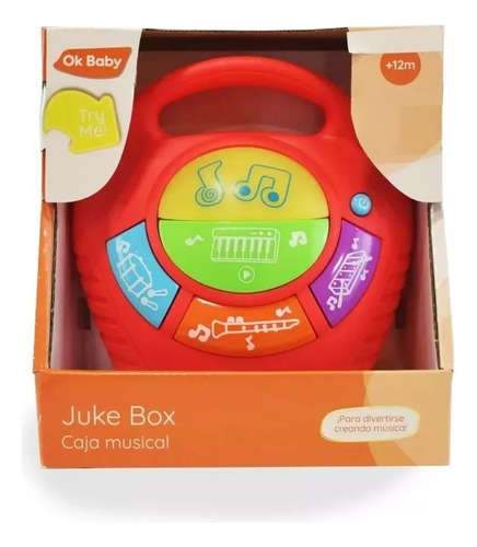 Juke Box Ok Baby Caja Musical Bebe Luz Sonido Shp Tuni