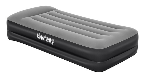 Colchón inflable eléctrico individual Bestway con bolsa, color negro