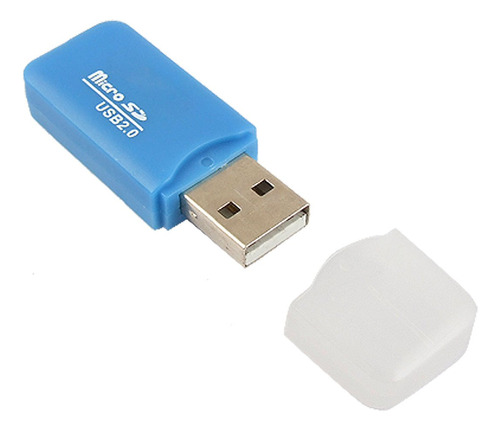 Qtqgoitem Micro Sd Ranura Usb 2.0 Conector Plastico Skyblue