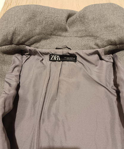 Tapado Zara Gris Claro Talle S (Usado)