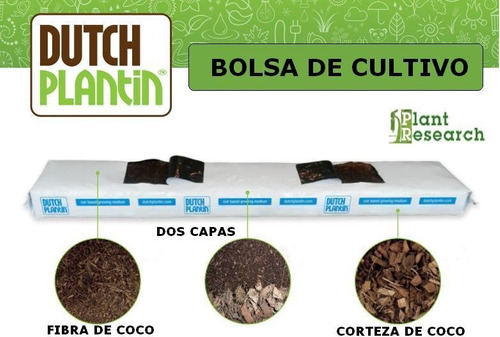 Imagen 1 de 6 de Bolsa De Cultivo Dutch Plantin Fibra De Coco Hidroponia