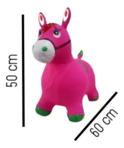 Cavalinho Upa Upa Brinquedo Infantil Pula Pula Som Pocotó Inmetro Burrinho Com Led Avant Distribuidora Cor Rosa
