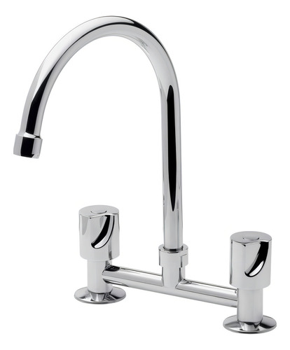 Grifo de cocina doble comando FV B4 Llosa 0414/B4 cromo acabado cromado