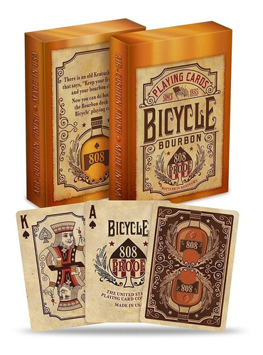 Cartas Bicycle Whisky Poker Bourbon 808 Baraja Original