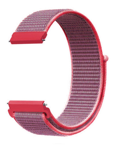 Pulseira Nylon Loop Encaixe Universal 22mm Todas As Cores Cor Rosa Escuro Largura 22 Mm