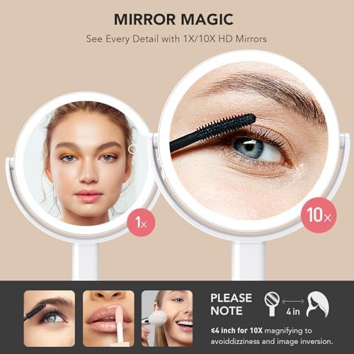 Espejo De Maquillaje 8 Con Luces, Espejo De Aumento Con Luz,