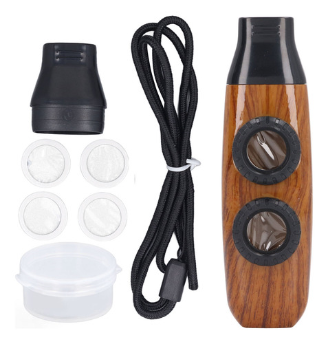 Instrumento De Sopro Musical Ajustável Dual Kazoo Flute Hole