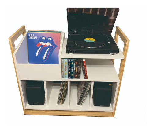 Mueble Mesa Para Tocadiscos O Bandeja De Vinilos Leon