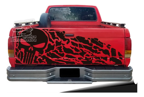 Calco Ford F100 Calavera Punisher Portón