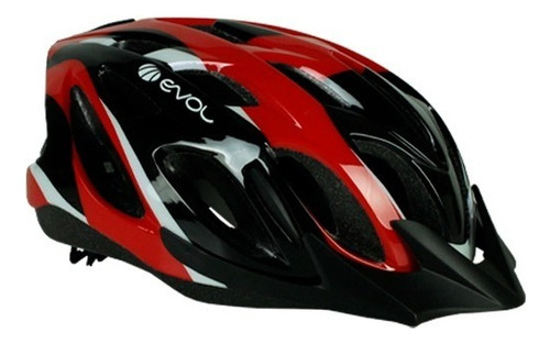 Casco Evol Kacu Color Negro/blanco/rojo Talle M