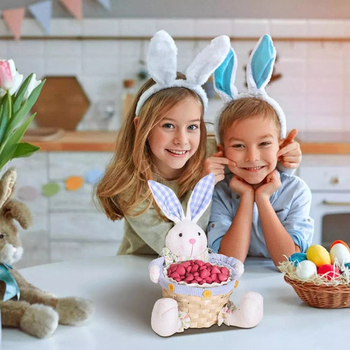 Canasta De Huevo De Dulces De Pascua Cestas De Conejito De P