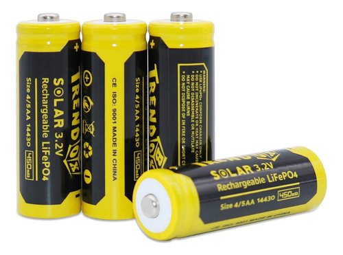 Trendbox 14430 3.2v 450mah Bateria Lifepo4 Baterias Solares 