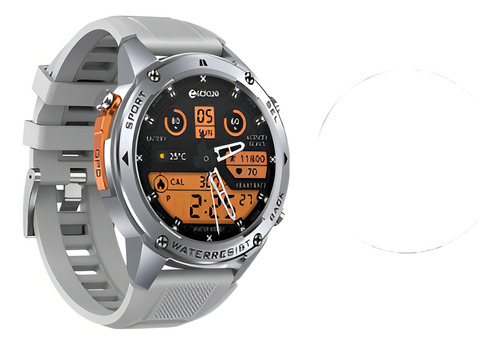 Zeblaze Stratos 2 Ultra Amoled Gps 10 Atm Militar +película Caixa Prata Pulseira Cinza