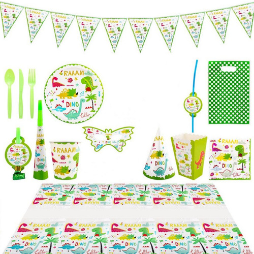 Kit De Decoración Para Cumpleaños 135 Pcs De Dinosaurios
