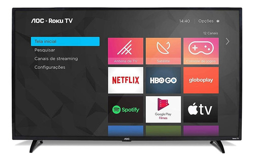 Smart Tv 43'' Led Full Hd Roku Wifi Hdmi 43s5195 Aoc Bivolt (Usado)
