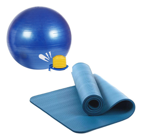 Mat De Yoga Grueso 15mm Pelota De 65mm Bolso