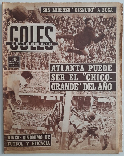 Revista Goles 772 River San Lorenzo Boca Atlanta 1963 Fs