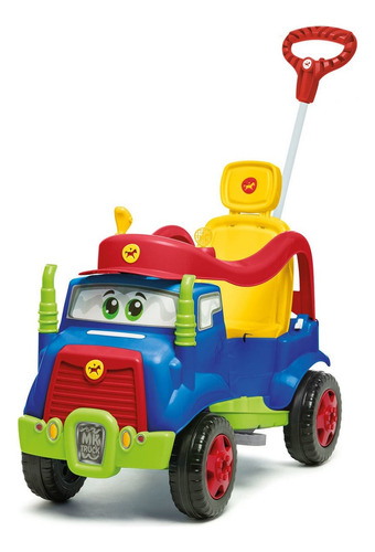 Caminhão De Passeio Mk Truck Com Empurrador E Pedal Calesita Cor Azul