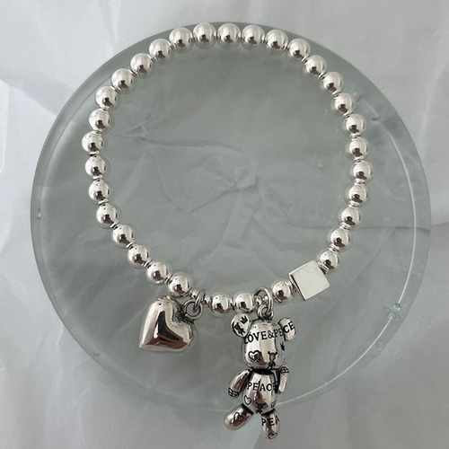 925 Sterling Silver Bracelets For Women String Of Beads