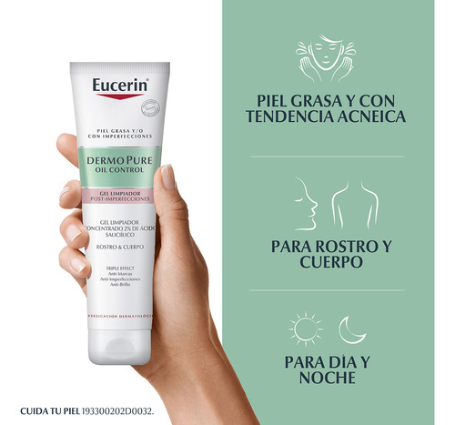 Eucerin Dermopure Gel Facial Concentrado 150ml Piel Grasa Y/o Con Imperfecciones Día/noche