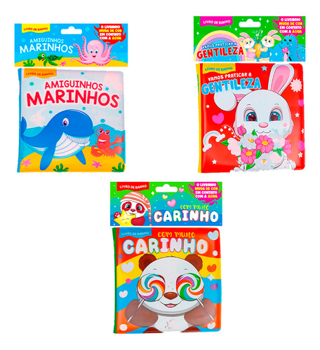 Diversão no Banho Kit com 3 Livrinhos de Banho Vol 2 Editorial On Line Editora