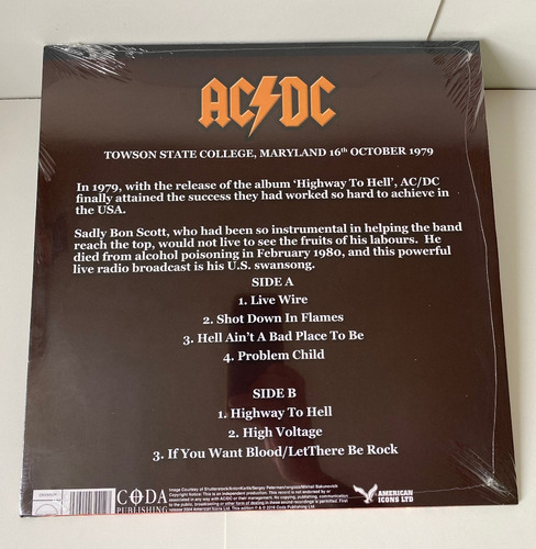 Lp Ac/dc And There Was A Guitar Vinil Colorido Importado