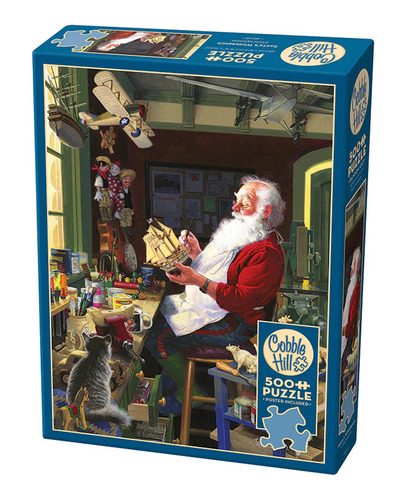 Rompecabezas Taller Santa Claus 500 Pz Cobble Hill Navidad