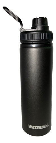 Botella Waterdog Tongo 750ml Pared Simple Aluminio Negro